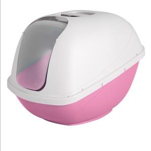 Cat Litter Box pearl white/pink